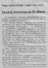 Fondation Société Historique de Saint-Donat de Montcalm