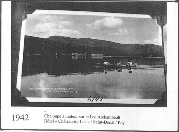 chaloupe moteur lac archambault 1942